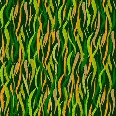 Foliate seamless pattern. Green abstract leaves background