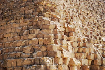 Poster Stone blocks of the great pyramid of Cheops in Cairo, Egypt