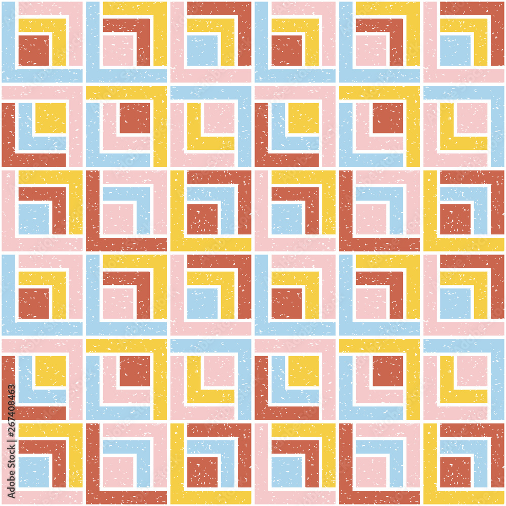 Poster squares and lines pattern