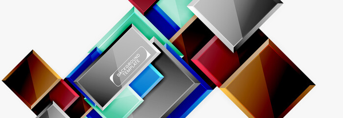 Minimal square banner abstract background