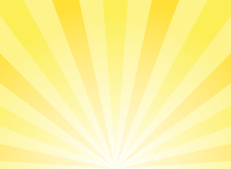 Sunlight abstract wide background. Yellow and white color burst horizontal background.