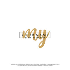 Initial M Y elegant logo template vector