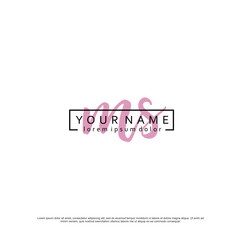 Initial M S MS elegant logo template vector