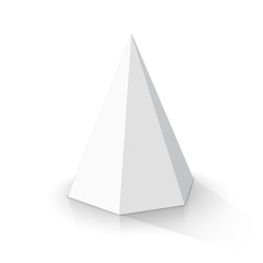Fototapeta premium White hexagonal pyramid