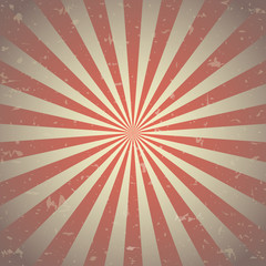 Fototapeta premium Sunlight abstract background. Red and beige burst background. Vector illustration.