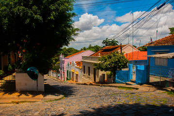 Olinda, Pernambuco, Brazil: Colorful colonial houses at Olinda on Brazil