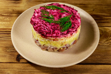 Traditional russian salad 