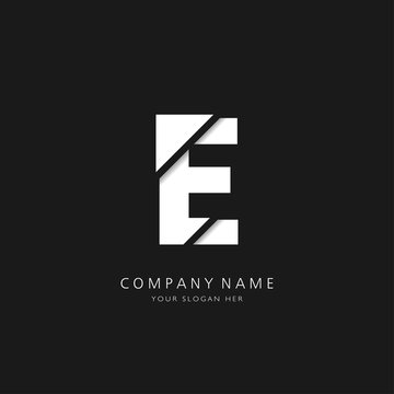 e logo letter modern design	