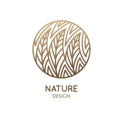 Round pattern logo of forest