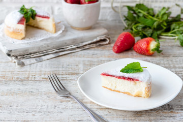 Strawberry Portioned Cheesecake