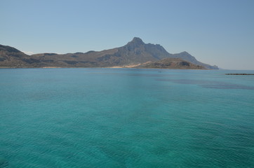 Greece Crete landscape mountains road panorama sea shore sun beach
