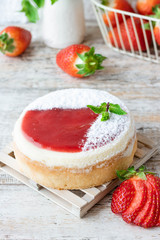 Strawberry Portioned Cheesecake