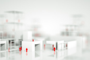 Obraz premium Real estate and property project, 3d image