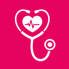 Stethoscope heart icon