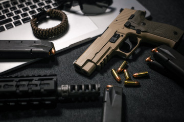 pistol and assault rifle 
