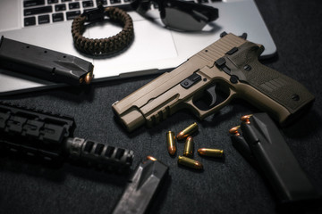 pistol and assault rifle 