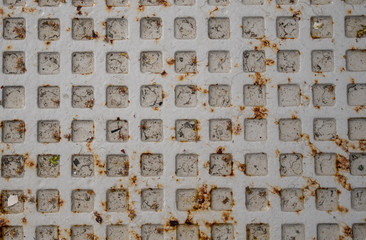 Gray Manhole Cover Close Up