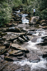 Creek in Great Smoky Mountains National Park on the Border of Tennessee and North Carolina  