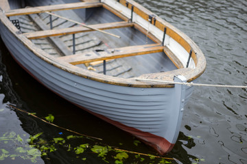 wooden boat small sea water