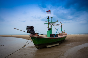 Fishing boat on the beach in Thailand