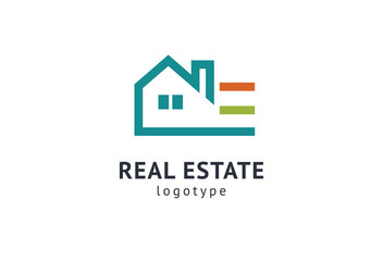 Abstract real estate agent logo icon vector design. Rent, sale of real estate vector logo, House cleaning, home security, real estate auction. Vector building logo concept.