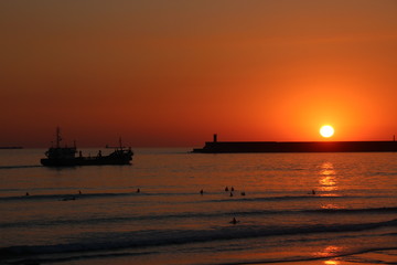 sunset at sea