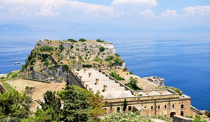 castle and  fort, Corfu, Greece, Europe