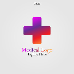 Fototapeta premium THE CROSS LOGO FOR MEDICAL AND PHARMACEUTICAL