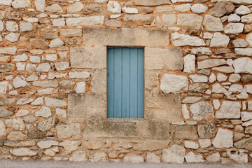 Blue wood Window in France