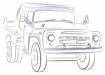 Sketch of the big old dump truck.