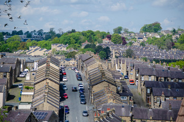 aerial view of  city Skipton