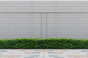 street wall background ,Industrial background, empty grunge urban street with warehouse brick wall