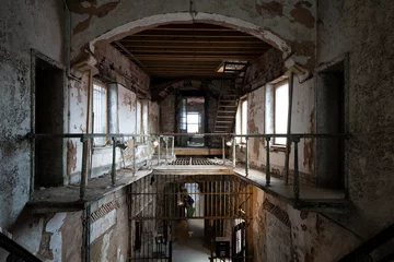 Printed roller blinds Old left buildings old philadelphia abandoned penitentiary