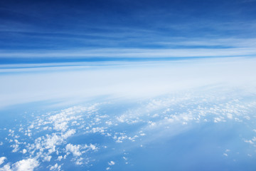 Clouds, a view from airplane window