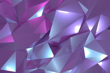 Obraz premium CGI, random geometric, backdrop for design texture, background. 3D render.