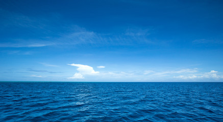Beautiful sky and blue sea . tropical beach