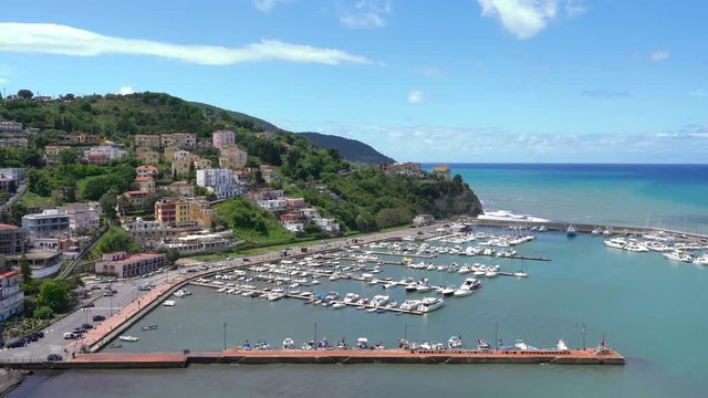 Scenic view in Agropoli with the sea in the background. Cilento, Campania, southern Italy.