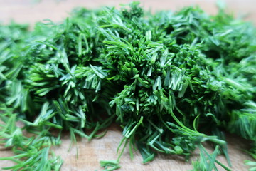 dill chopped greens food vitamins salad background texture