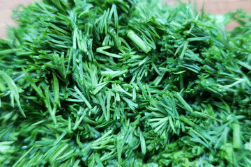dill chopped greens food vitamins salad background texture
