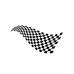 Race flag vector icon symbol. simple design checkered flag logo template