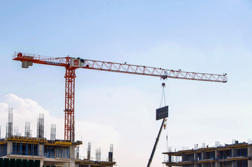 Fototapeta premium Construction of the new building