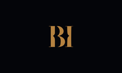 BH logo design template vector illustration