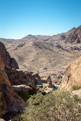 Wadi rum desert landscape in Jordan.