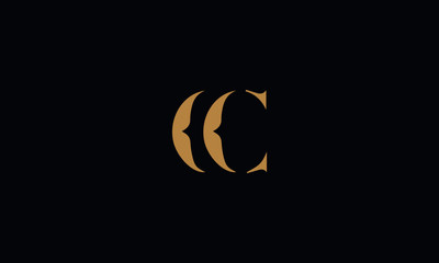CC logo design template vector illustration