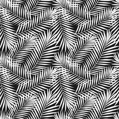 Summer tropical palm tree leaves seamless pattern. Vector grunge design for cards, web, backgrounds and natural product.