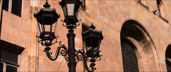 old lantern in the city