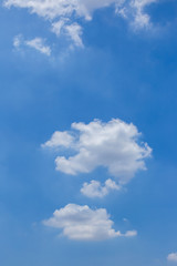 Blue sky with clouds background.Sky daylight. Natural sky composition. Element of design.