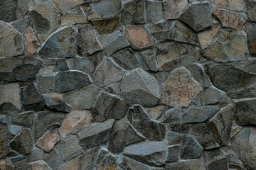 Gray stone background. Marble pattern texture. Stone wall background. Grey grunge brick wall. Rock texture. Granite surface. Stone mosaic.