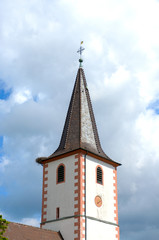 Bell tower or steeple on a small church