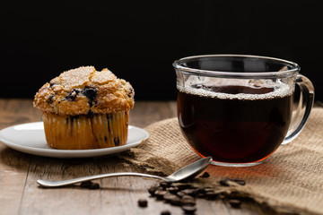 Hot Coffee with a Muffin